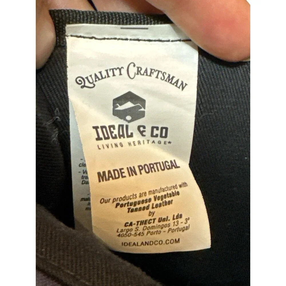 Ideal & Co Heritage Handmade Alcaide Messenger Bag Backpack Navy Canvas Leather